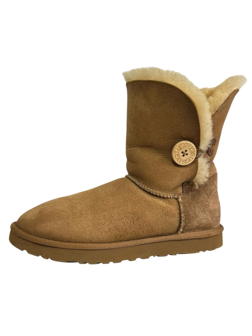 UGG Australia Bailey Button Bomber Boot Women’s Sz 10 Chestnut Brown